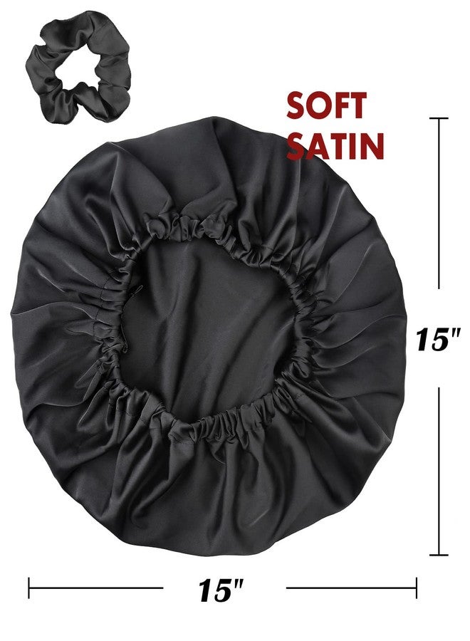 Winitas Satin Lined Cap,Double Layer Sleeping Frizzy Hair Milk - Image 4